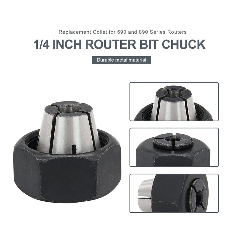 Thaekuns 42999 1/4-Inch Router Collet Fits for PORTER CABLE models,Delta, BD - Image 3